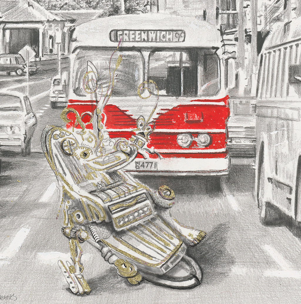 thongCrossing_and the jackHammer Worker Giclee Print