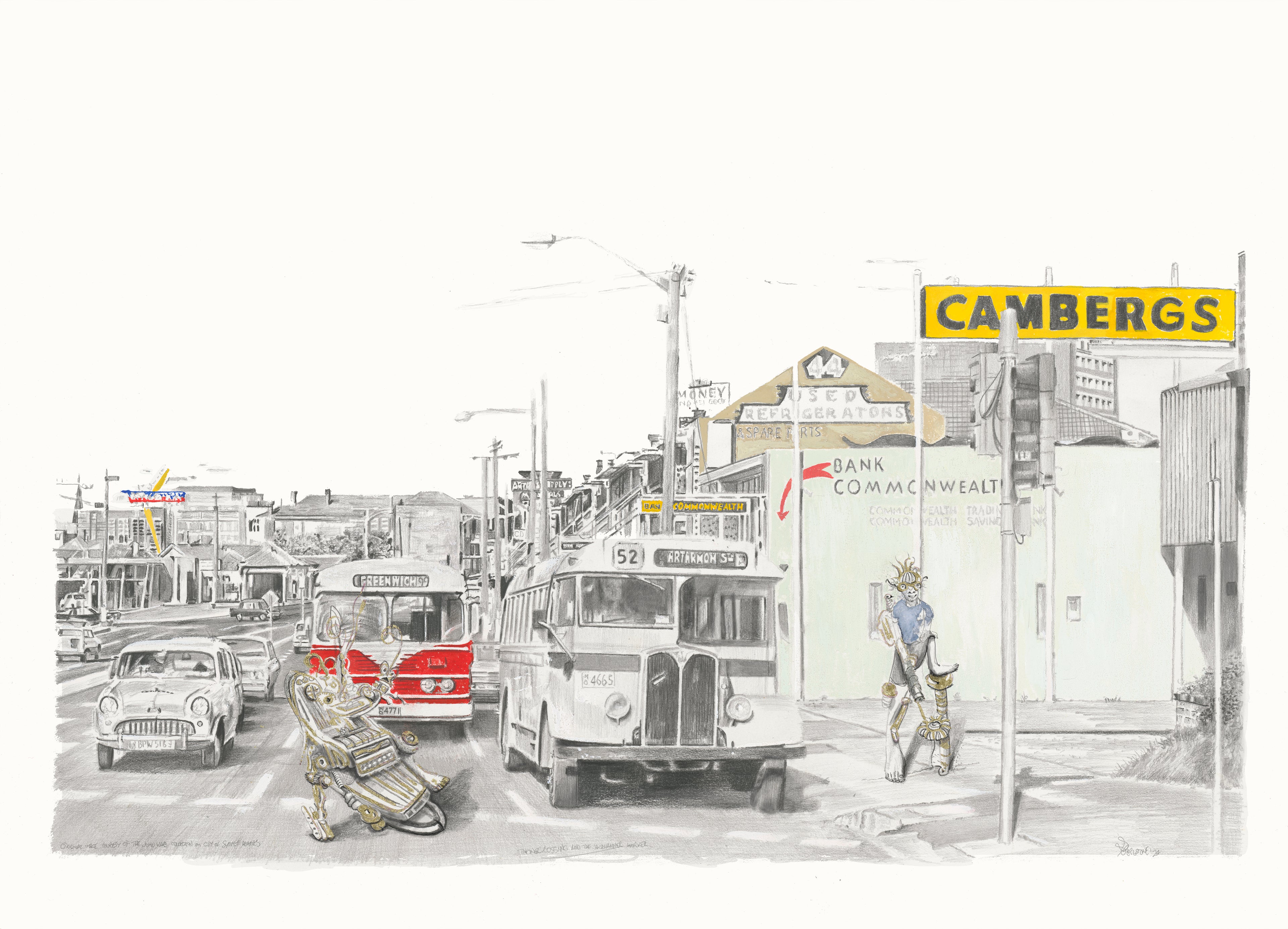 thongCrossing_and the jackHammer Worker Giclee Print