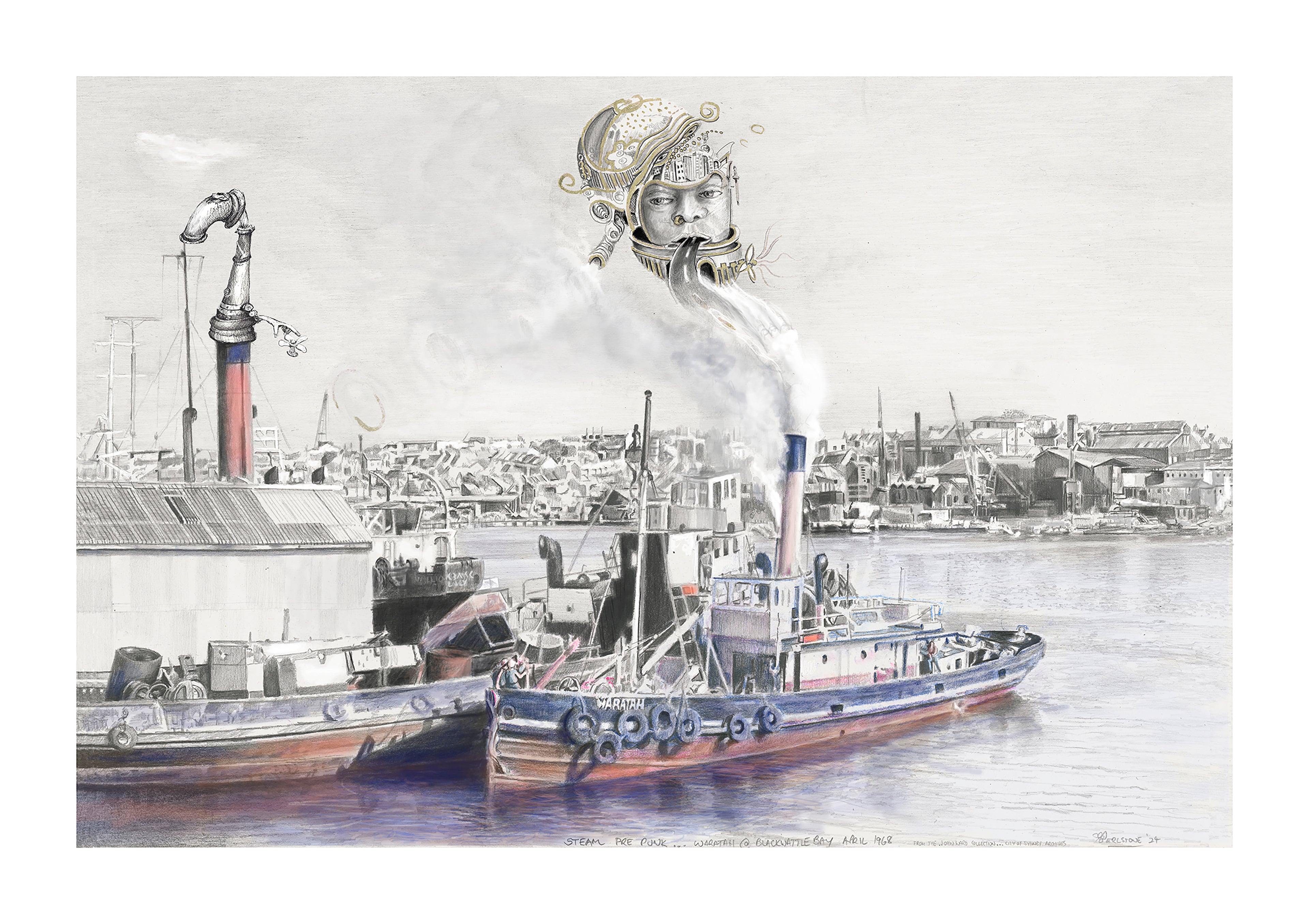 Waratah @blackWattle Bay Giclee Print