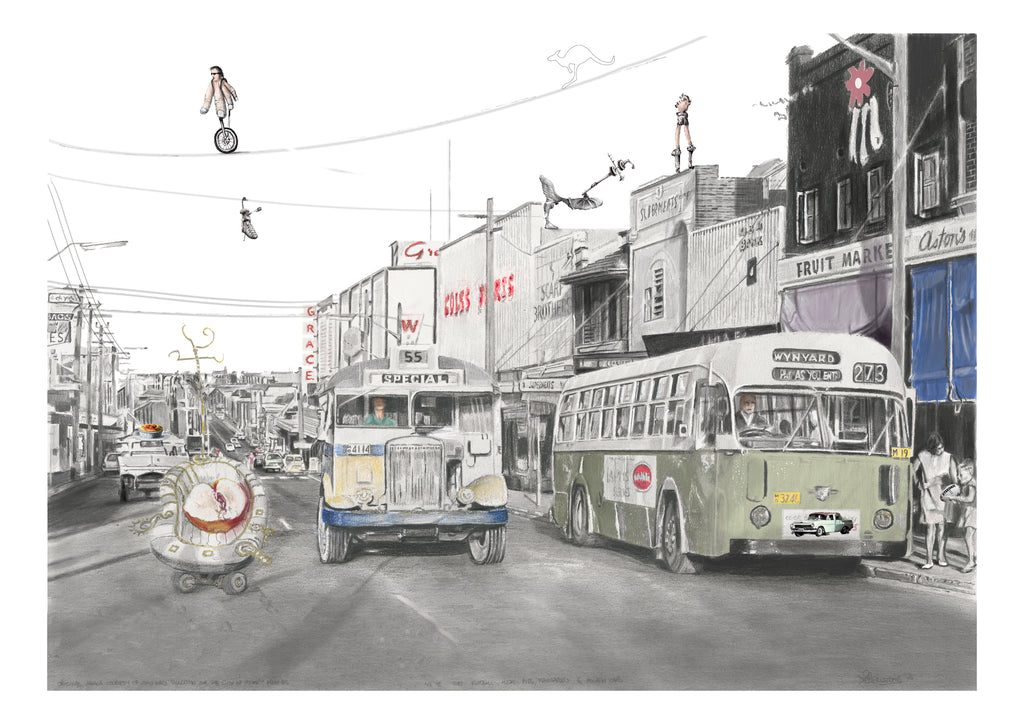 Apple On Vic Ave Giclee Print