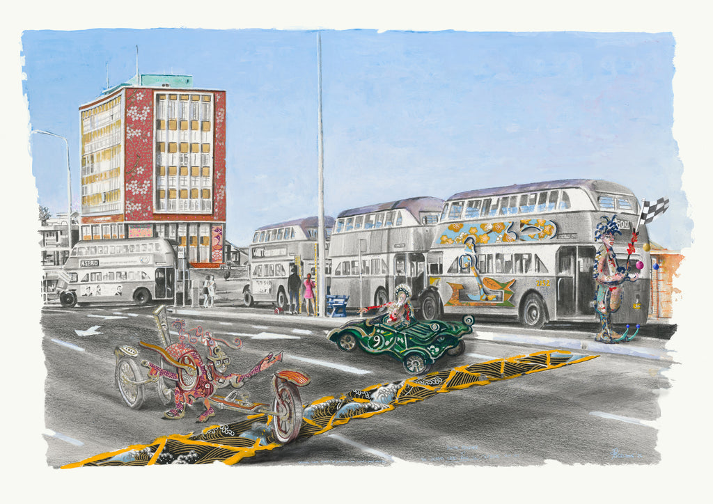 theJesters_greatRace to topRyde Giclee print